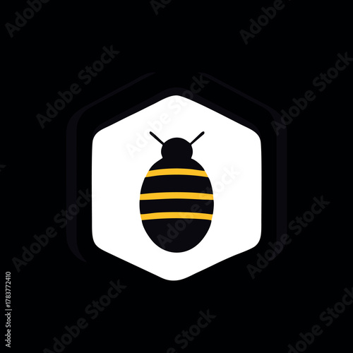 Honey Bee Logo Design, Minimalist Bee Vector, Modern Bee Emblem
