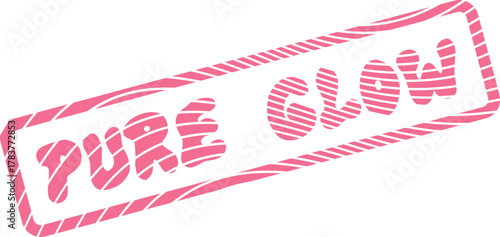 Pure Glow Impression Symbolizing Inner Radiance and Warmth in a Charming Pink Outline