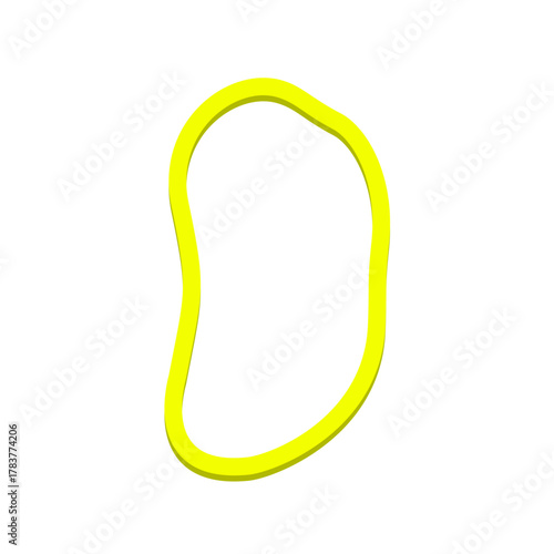 Rubber Band Vector Illustration on White Background
