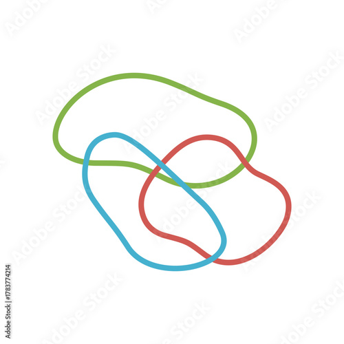 Rubber Band Vector Illustration on White Background
