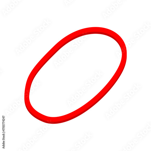 Rubber Band Vector Illustration on White Background