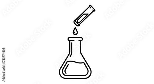 test tube with blue liquid