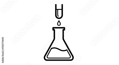 test tube isolated on white background