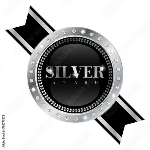 A luxurious silver medal,