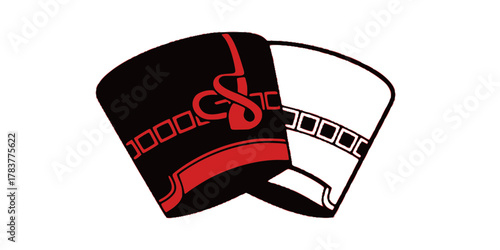 Double Crown Pschent Unity Silhouette Flat Vector Icon