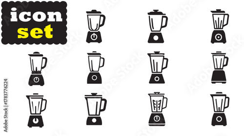 Blender icon Set, Blender solid vector