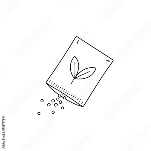 Delicate seed packet illustration sowing hope for future growth, inspiring dreams of gardening success and sustainable living in spring planting season