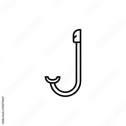 Simple snorkeling tube illustration promoting summer adventures and ocean exploration, ideal for travel blogs and vacation promotions in a minimalist style