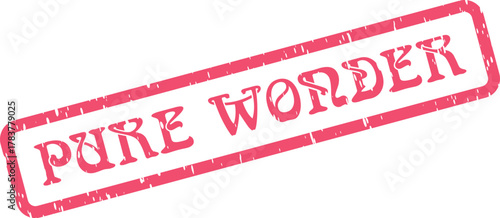 Authentic pure wonder stamp for capturing feelings of awe and magnificent discoveries