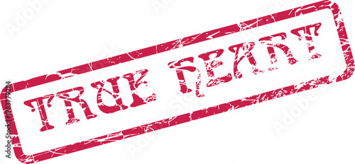 Vibrant red distressed stamp with True Hearty text, embodying genuine warmth and robust vitality