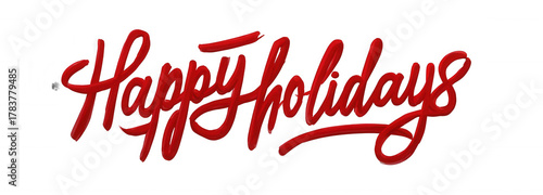 happy holidays christmas calligraphy banner