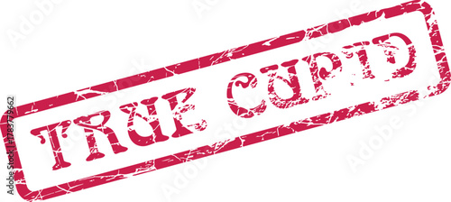 Authentic True Cupid Stamp Evoking Romance Love and Valentines Day Affection