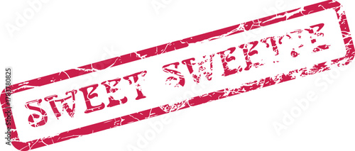Charming red grunge sweet sweetie stamp perfect for romantic gestures and special holiday messages