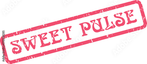 An energetic red SWEET PULSE stamp captures the vibrant essence of life and rhythmic flow