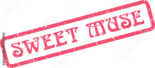 Red Sweet Muse stamp effect bringing inspiration and charm to any creative endeavor