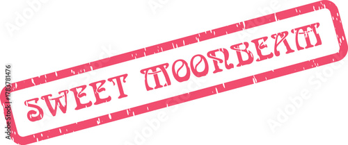 Red Sweet Moonbeam stamp effect providing a charming distressed mark for various projects and messages