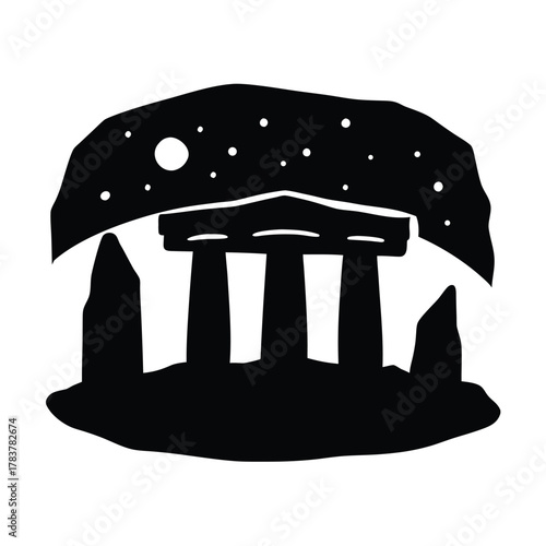 Gobekli Tepe Religious Site Historic Illustration