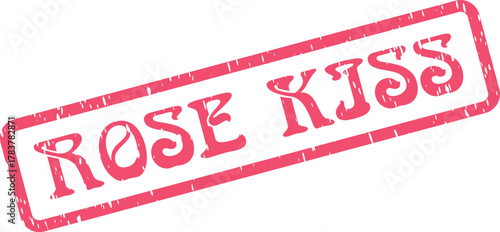 Romantic rose kiss stamp for conveying affection love and heartfelt sentiments