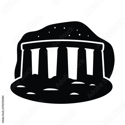 Gobekli Tepe Ruins Flat Design Illustration