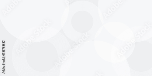 White geometric abstract background with overlapping circles on a bright surface, enhanced by linear effects. Modern design concept ideal for banners and presentations eps10