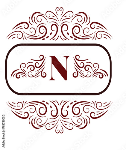 Modern Minimal Single Letter Logo Vector