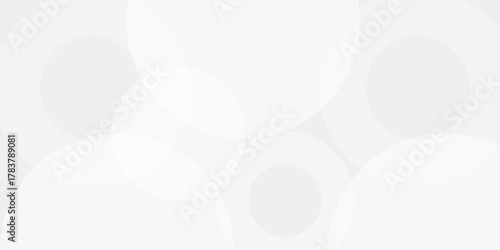 White geometric abstract background with overlapping circles on a bright surface, enhanced by linear effects. Modern design concept ideal for banners and presentations.