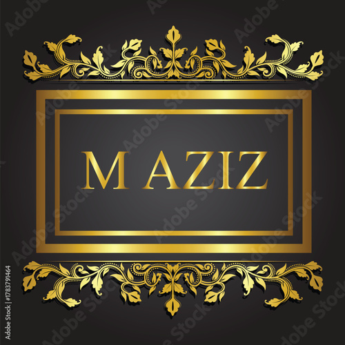 Luxury Black and Gold Single Letter Monogram Logo