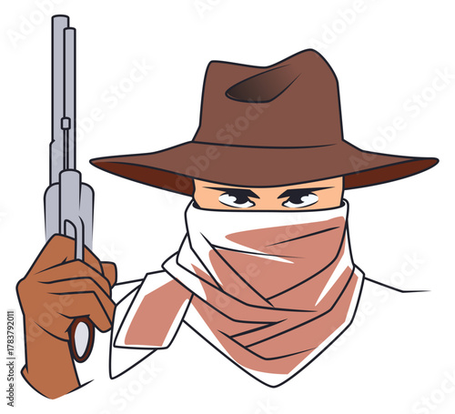 Cowboy with gun.
