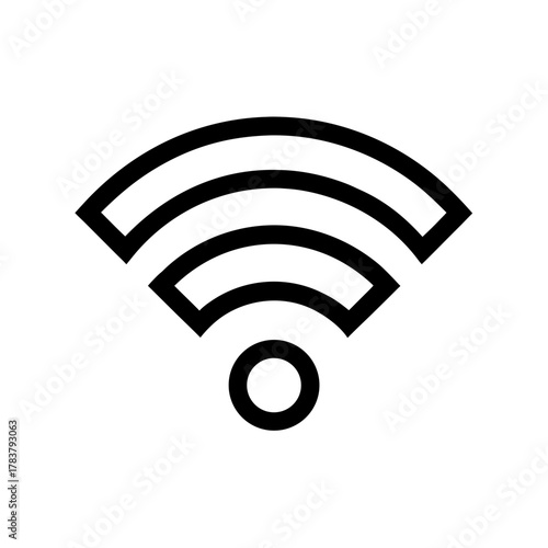 Wireless internet network symbol representing digital connection technology and mobile communication