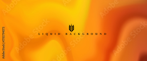 abstract gradation orange color background template with fluid style vector graphic. abstract liquid background.
