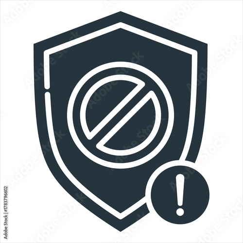 Prevention Glyph Icon Vector Illustration