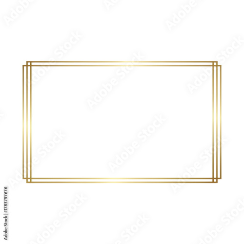 Elegant Gold Rectangle Frame: a sophisticated gold rectangle frame, perfect for adding a touch of elegance to any design.