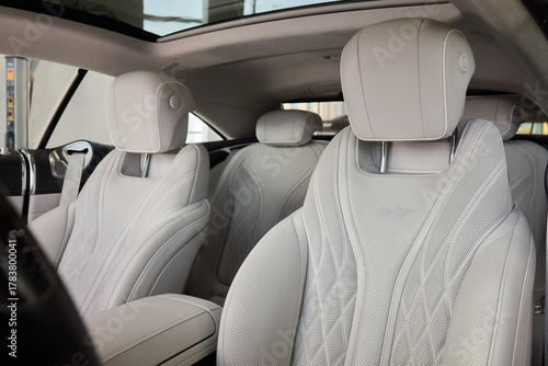 Discover the Stylish Car Interior with Premium Leather Seats for elegance and comfort