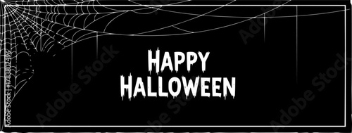 vector illustration of a spider web