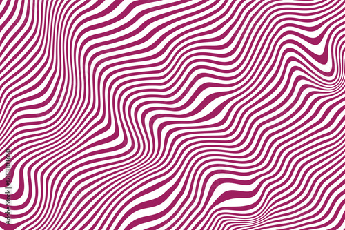 Abstract Wavy Lines Pattern, Visual Illusion
