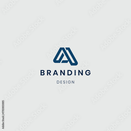 abstract stylish letter A logotype