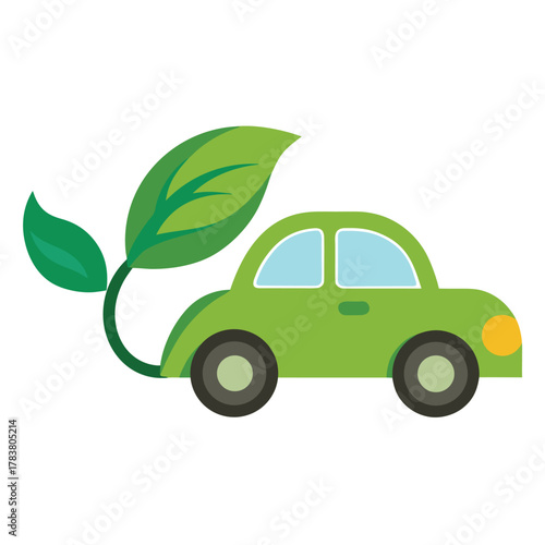 car with leaf exhaust