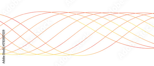Abstract red and yellow wave lines background design