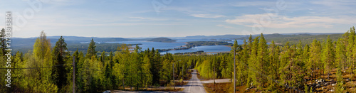 Photos Panoramic view of Lake Storuman, Storuman in swedish Lapland, Northern Sweden