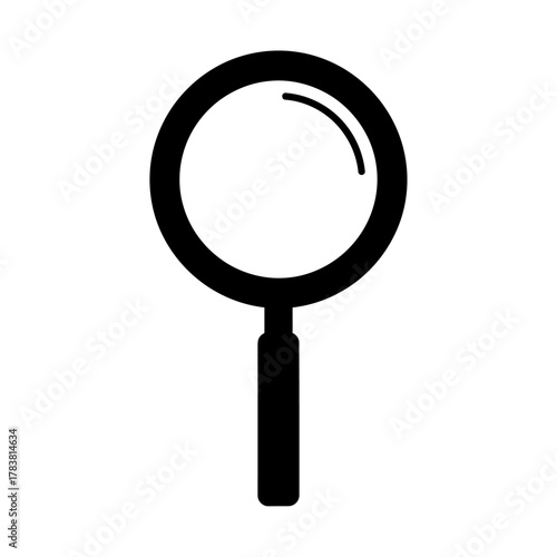 Magnifying glass icon simple design for search concept.