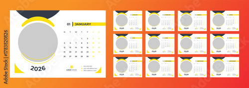 desk calendar 2026, office desk calendar design, modern desk calendar