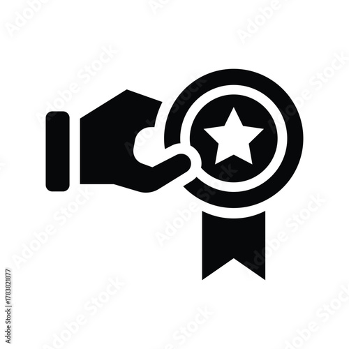 reputation glyph icon illustration vector graphic.eps