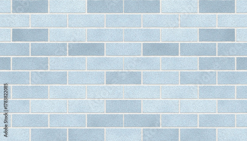 Light Blue Brick Wall Texture - Classic Rectangular Brickwork Pattern for Backgrounds and Design