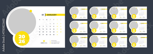 desk calendar 2026, office desk calendar design, modern desk calendar