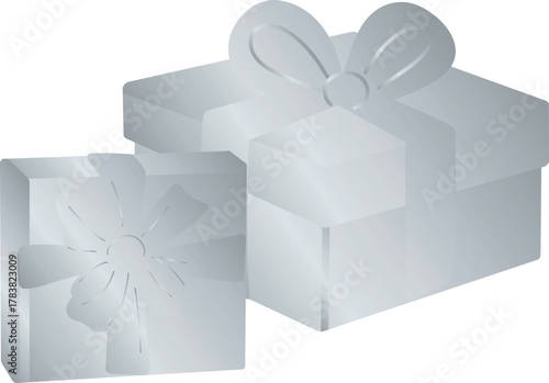 Two Silver Gift Boxes