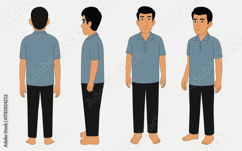 Indian man cartoon character. moral stories for the best cartoon character. the character best for your animation videos