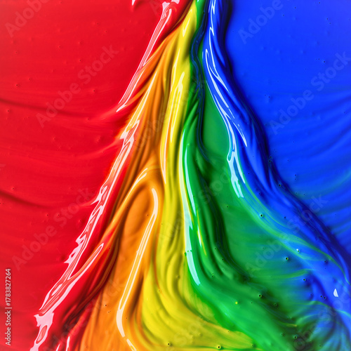 Vibrant Palette: An abstract of blended rainbow hues, celebrating diversity, and artistic expression. A visual feast for the senses, the colors flow harmoniously.