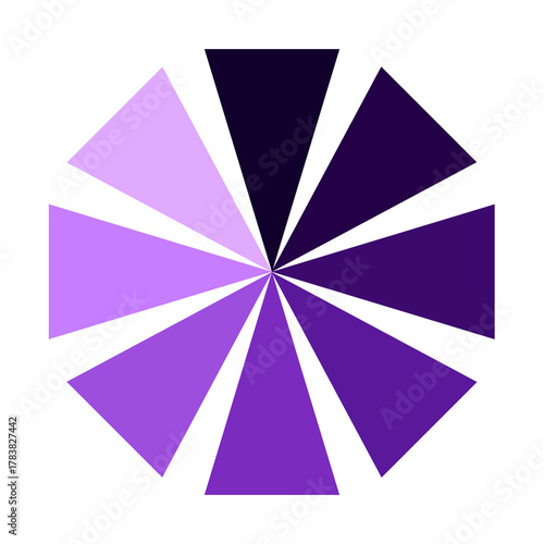 Purple shade color palette, violet, Gradient color palette, purple, violet shade, shade color palette, design, colors, symmetry, circular color spectrum, purple gradient range, symmetrical triangular 
