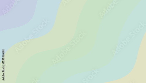 Foto Pastel Wavy Lines Gradient Background - Subtle Swirls of Color Creates a Smooth