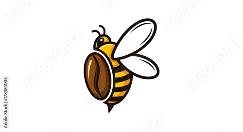 Bee Coffee Logo Design - A Creative Blend of Nature and Beverage.